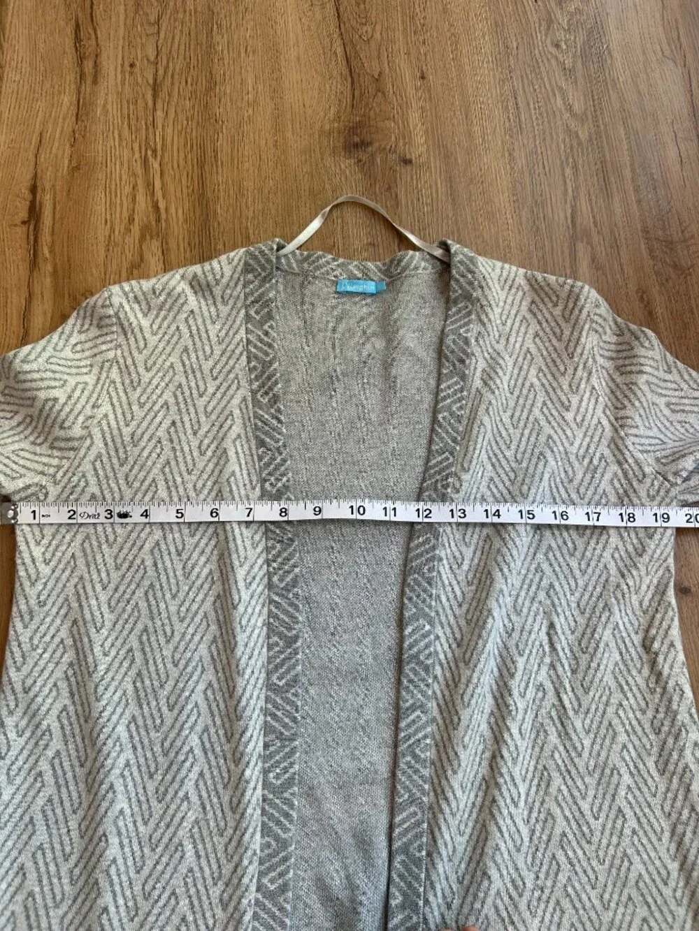J.McLaughlin Gray Open‎ Front Cardigan Small Cotton Modal Lightweight Sweater